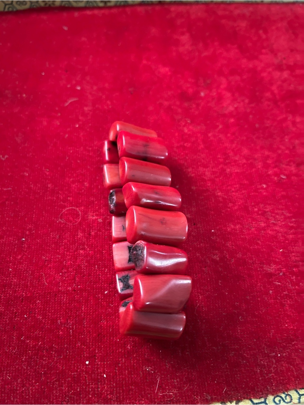 Red Coral Bead Stretch Bracelet - Women's Jewelry